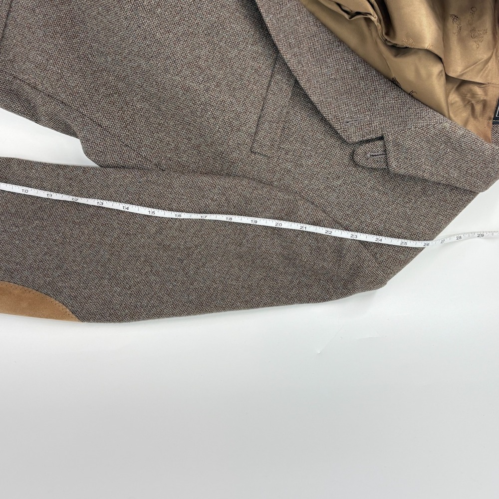 VINTAGE Orvis Blazer Mens 40 Thornproof Twist Tweed Brown Hunting Safari England - Picture 13 of 14